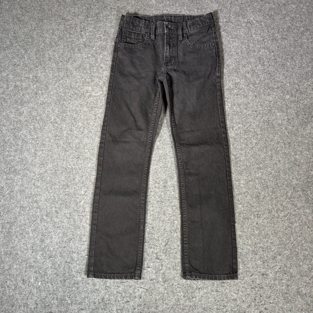 Cody James Boys Straight Leg Western Denim Jeans Black Faded 5-Pocket Size 12